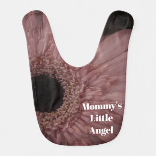Mommy's Little Angel Floral Pink Petals Flower Baby Bib