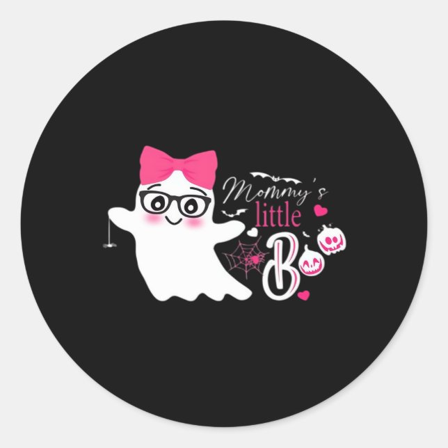 Mommys Little Boo Halloween Classic Design Classic Round Sticker (Front)