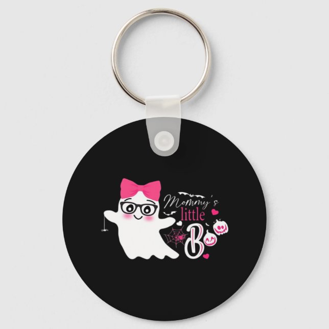 Mommys Little Boo Halloween Classic Design Keychain (Front)
