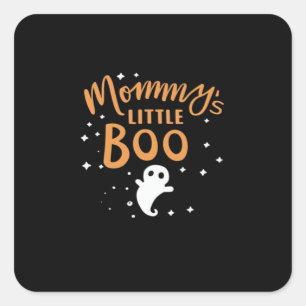 Mommys Little Boo Halloween Classic Design Square Sticker