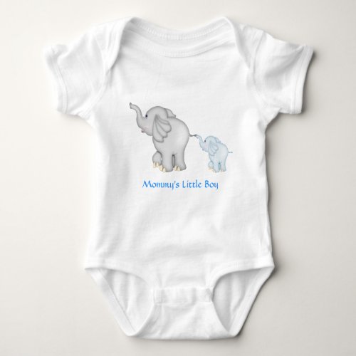 Mommys Little Boy Elephant T_Shirt Baby Bodysuit