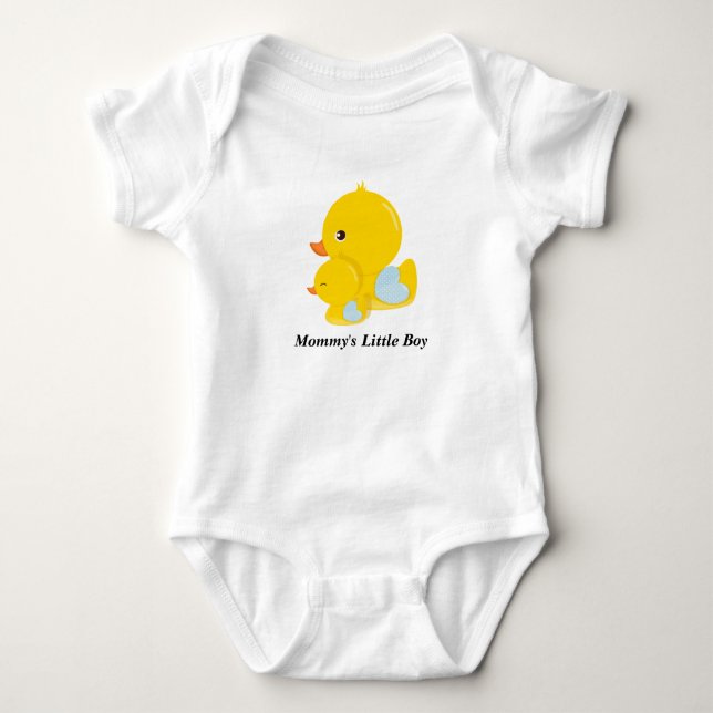 Mommy's Little Boy Rubber Duck's T-Shirt Baby Bodysuit (Front)