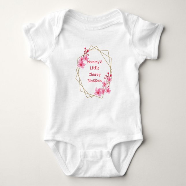 Mommy's Little Cherry Blossom - Sakura Blossoms Baby Bodysuit (Front)