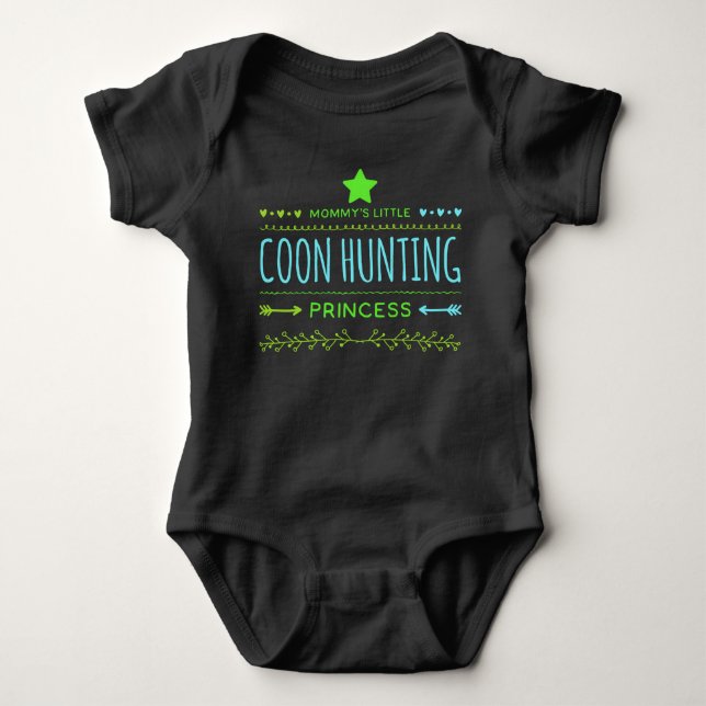 Mommy's Little Coon Hunting Princess Baby Bodysuit (Front)