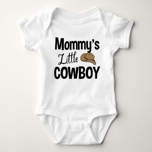 Mommys Little Cowboy Baby Bodysuit