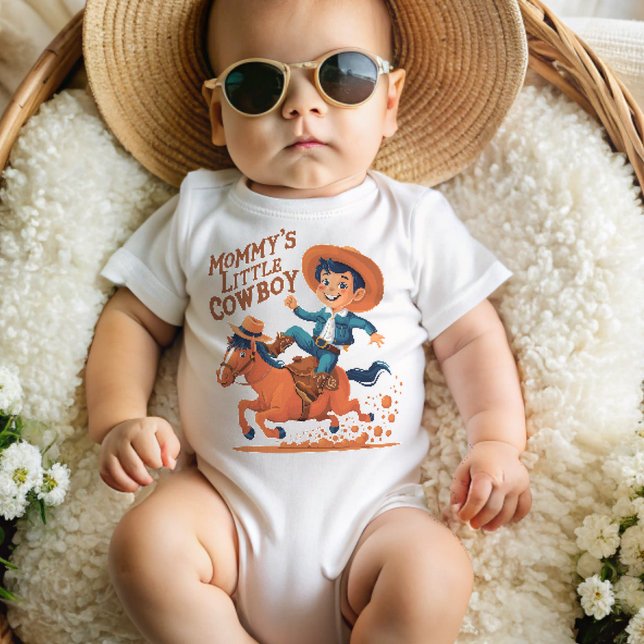 Mommy's Little Cowboy Baby Bodysuit (Creator Uploaded)