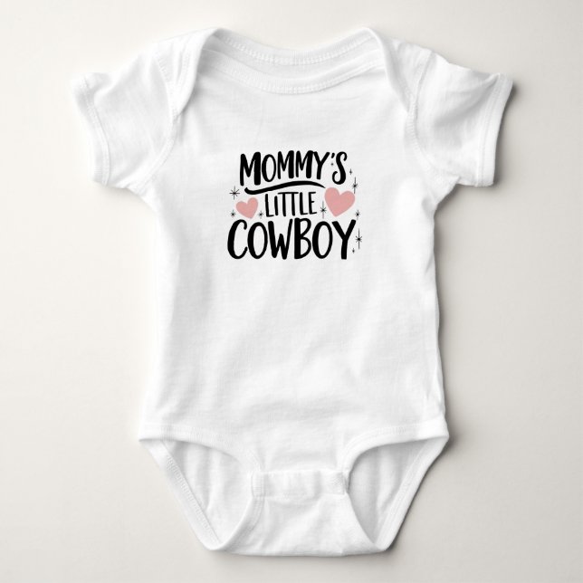 Mommy's little cowboy baby bodysuit (Front)