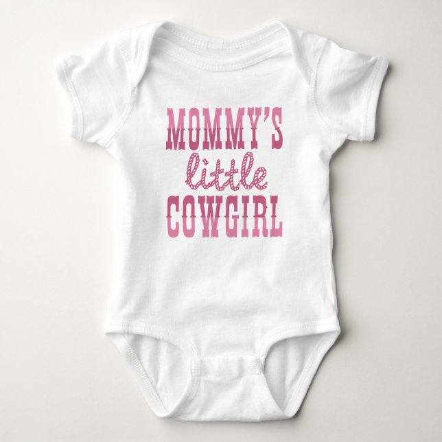 Mommy's Little Cowgirl Baby Bodysuit (Front)