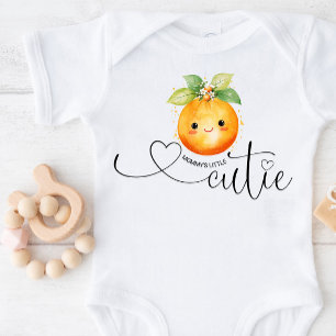 Mommy's Little Cutie Citrus Orange Baby Bodysuit