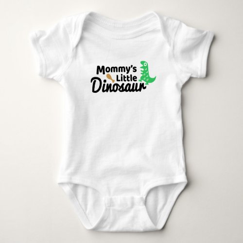 Mommys Little Dinosaur Baby Jersey Bodysuit