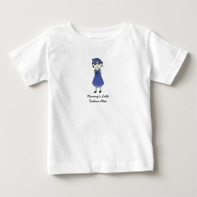 Mommy's Little Fashion Plate Baby T-Shirt (Front)