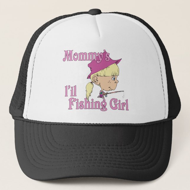 Mommy's Little Fishing Girl Trucker Hat (Front)