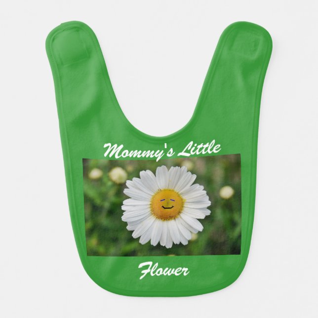 Mommy's Little Flower Baby Bib (Front)