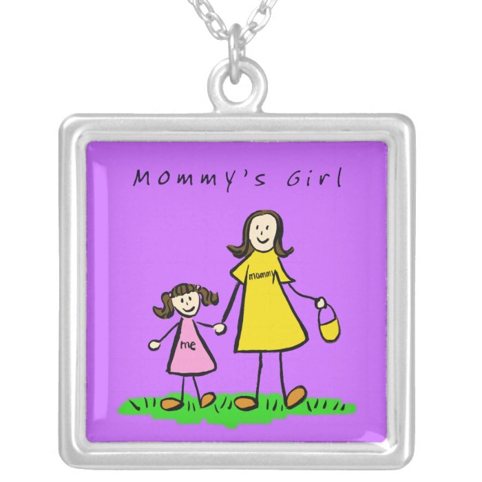 Mommy's Little Girl (Brunette) Necklace Pendant