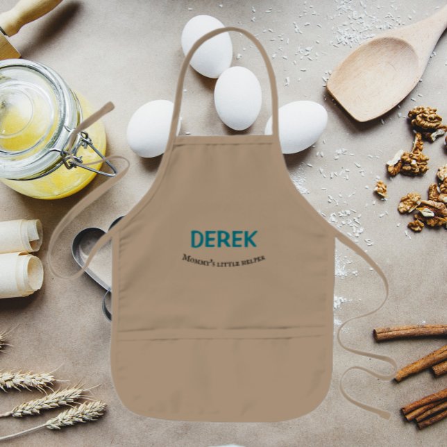Mommy's Little Helper Boy's Name Kids' Apron (Creator Uploaded)