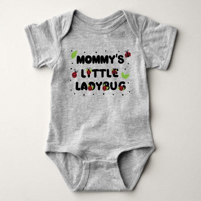 Mommy's Little Ladybug - Cute  Baby Bodysuit (Front)