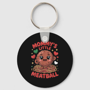 Mommy's Little Meatball Love Italian Kid Funny Keychain