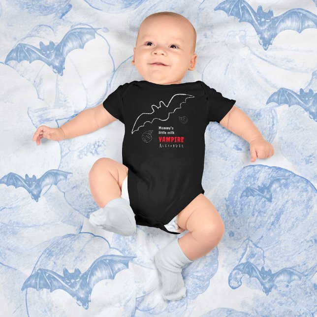 Mommy's Little Milk Vampire Halloween Baby Bodysuit (Mommy´s Little Milk Vampire Bat Halloween T-Shirt Baby Bodysuit ©Susanne Sachers - Sunny Mind Design)