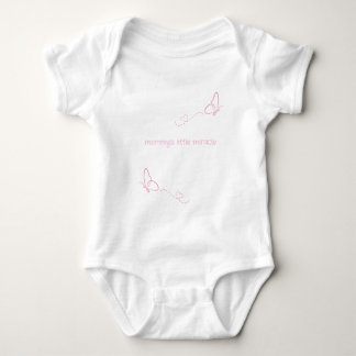 "mommy's little miracle" Pink Butterflies Baby Bodysuit