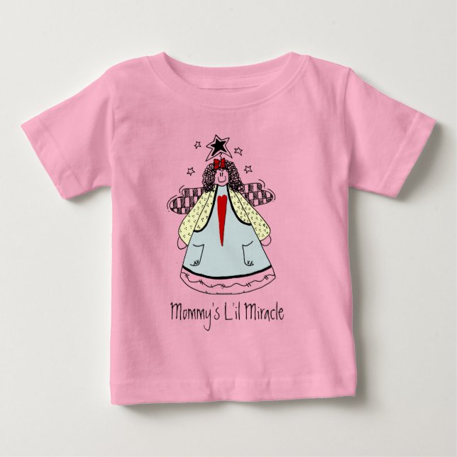Mommy's Little Miracle Preemie Prim Angel Baby T-Shirt (Front)