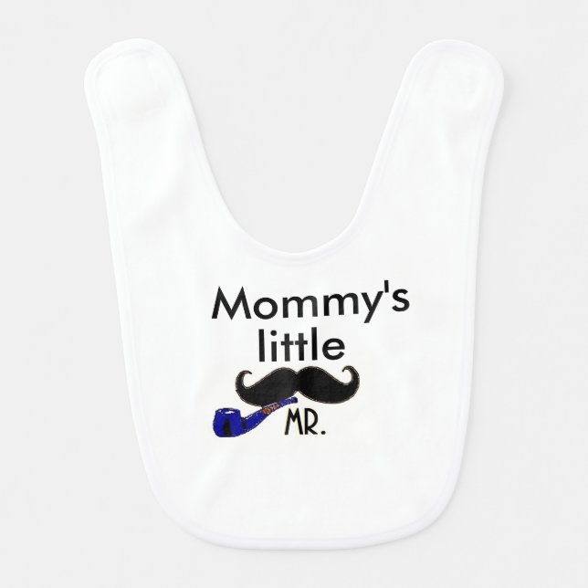 mommys little mister baby bib (Front)