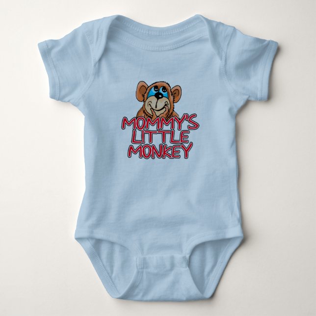 Mommy's Little Monkey Baby Bodysuit (Front)