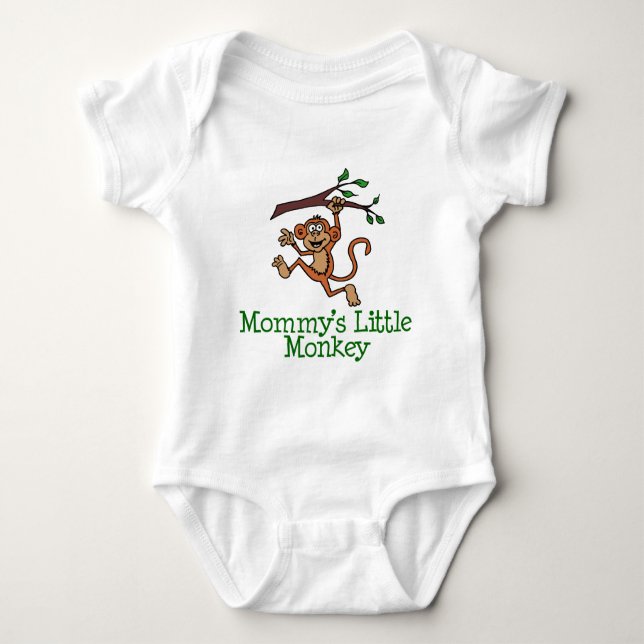 Mommy's Little Monkey Baby Bodysuit (Front)