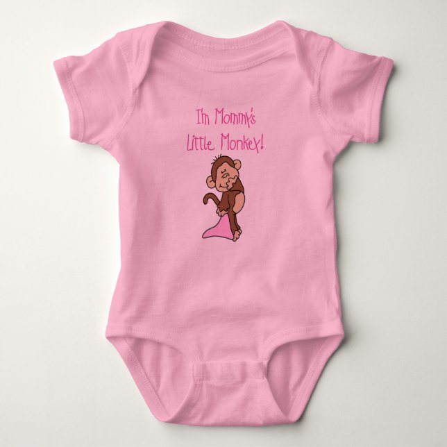 Mommy's Little Monkey Baby Bodysuit (Front)