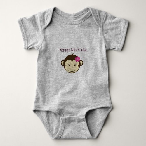 Mommys Little Monkey Baby Jersey Baby Bodysuit