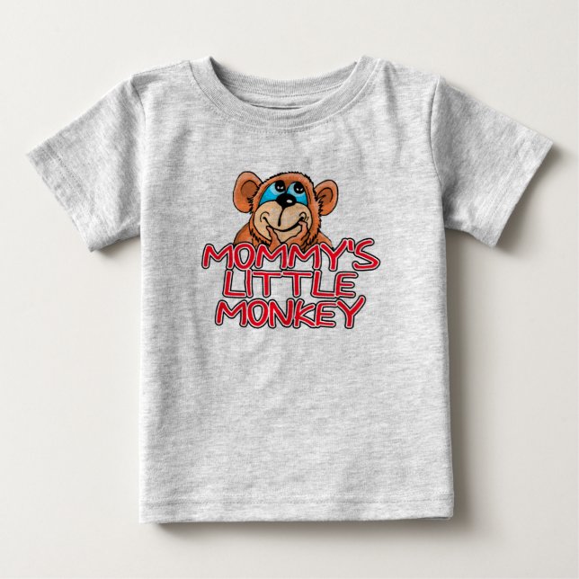 Mommy's Little Monkey Baby T-Shirt (Front)