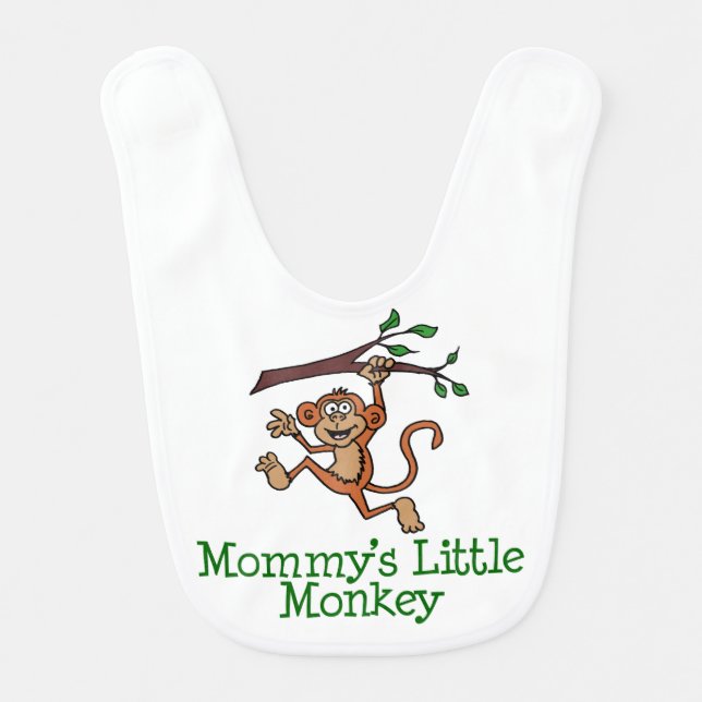 Mommy's Little Monkey Cute Bib (Front)