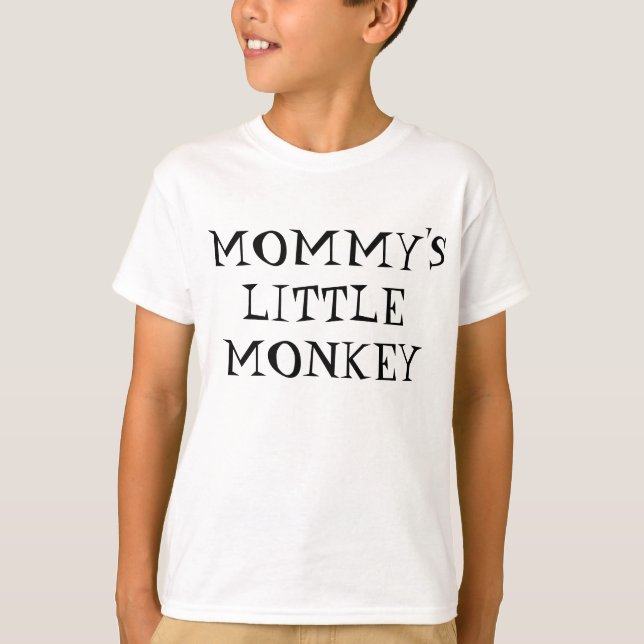 Mommy's Little Monkey -- Emoji T-Shirt (Front)