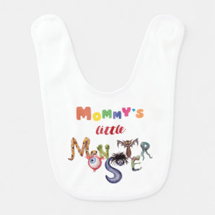 Mommy's little monster  baby bib