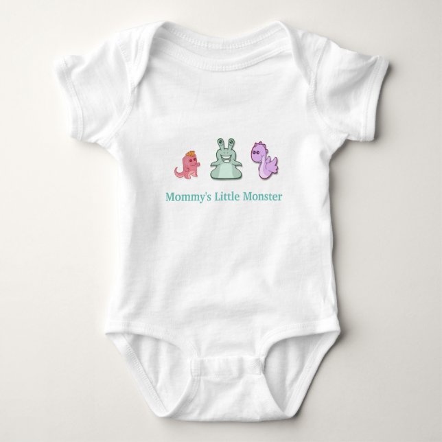Mommy's Little Monster Baby Bodysuit (Front)