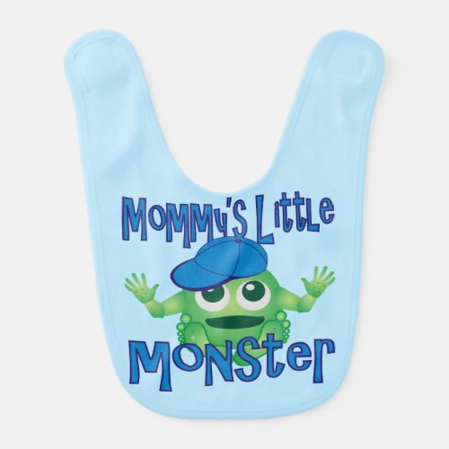 Mommys Little Monster Boy Baby Bib