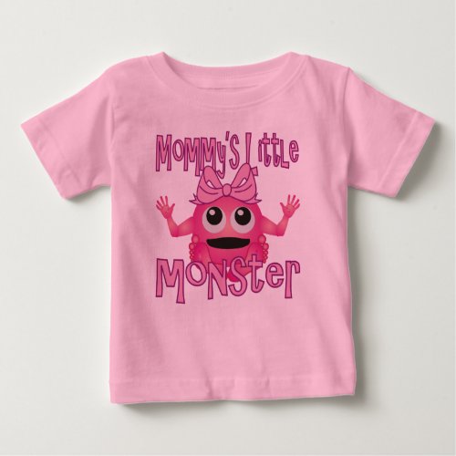 Mommys Little Monster Girl Baby T_Shirt