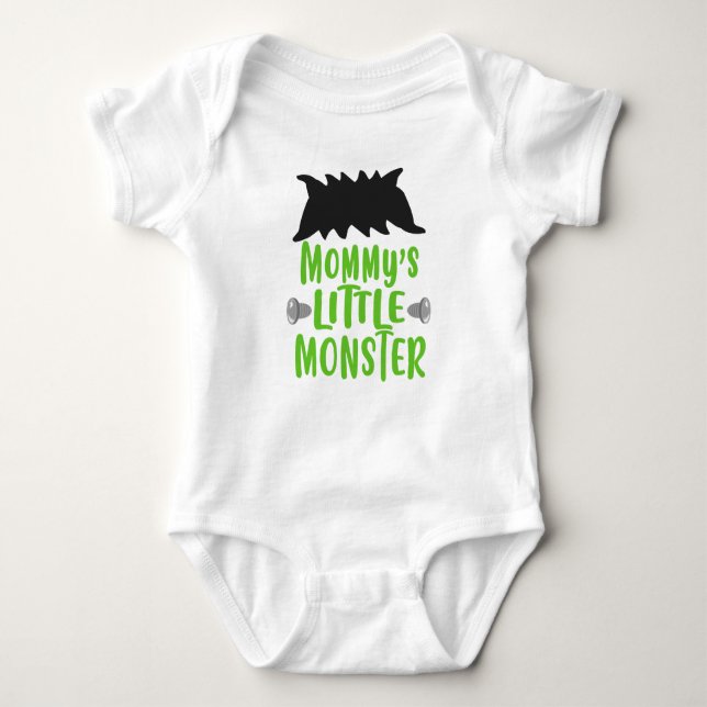 Mommy's Little Monster Halloween Baby Bodysuit (Front)