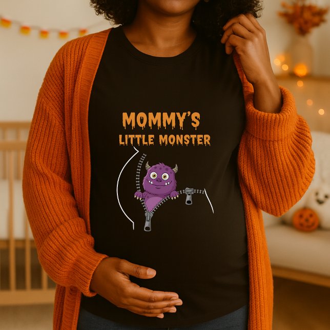 Mommys Little Monster Halloween Maternity T-Shirt (Creator Uploaded)