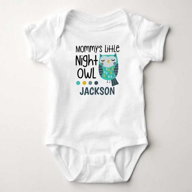 Mommy's Little Night Owl Baby Bodysuit (Front)