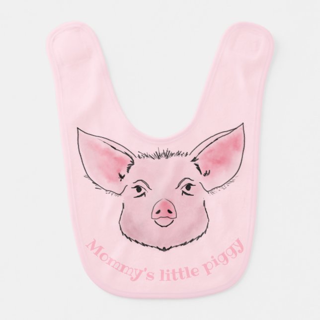 Mommy's little piggy baby bib (Front)