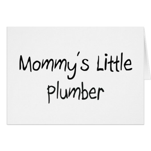 Mommys Little Plumber Cards (Front Horizontal)