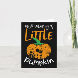 Mommy's Little Pumpkin Halloween Pregnancy Reveal Card