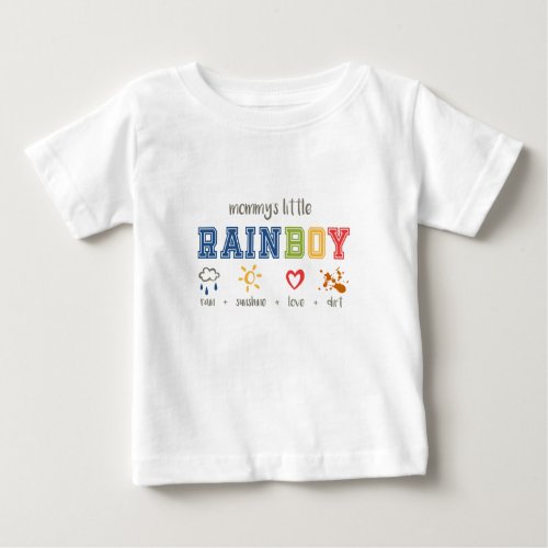 Mommys Little Rainboy  Rainbow Baby Boy Varsity Baby T_Shirt