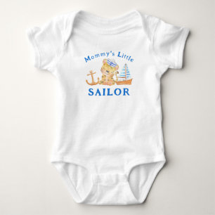 Mommy's little sailor nautical marine baby tiger bodysuit