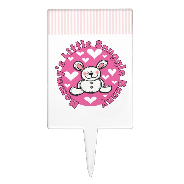 Mommy's Little Snuggle Bunny Cake Topper (Front)