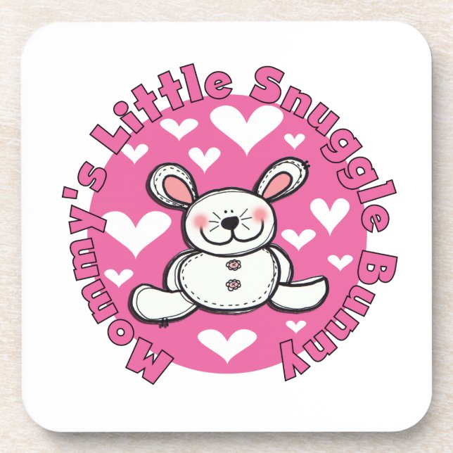 Mommy's Little Snuggle Bunny Drink Coaster (Front)