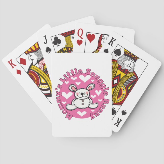 Mommy's Little Snuggle Bunny Poker Cards (Back)
