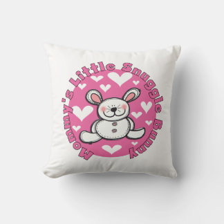 Mommy's Little Snuggle Bunny Throw Pillow