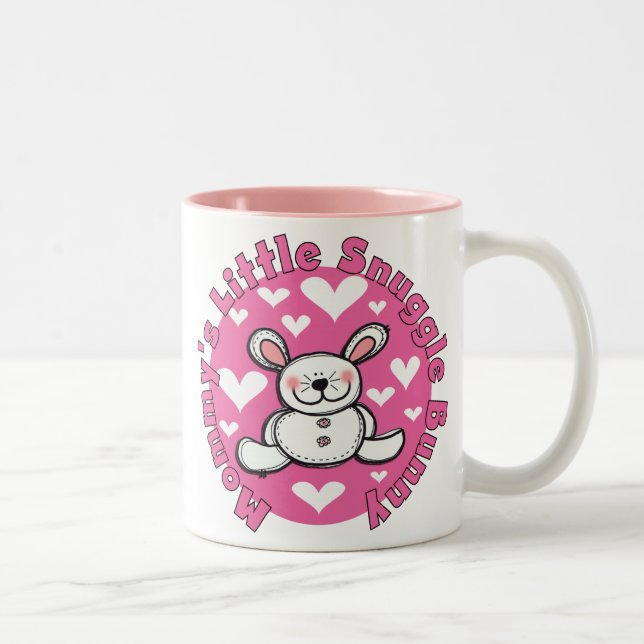 Mommy's Little Snuggle Bunny Two-Tone Coffee Mug (Right)