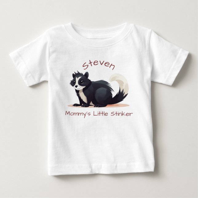 Mommys Little Stinker Cute Skunk  Baby T-Shirt (Front)